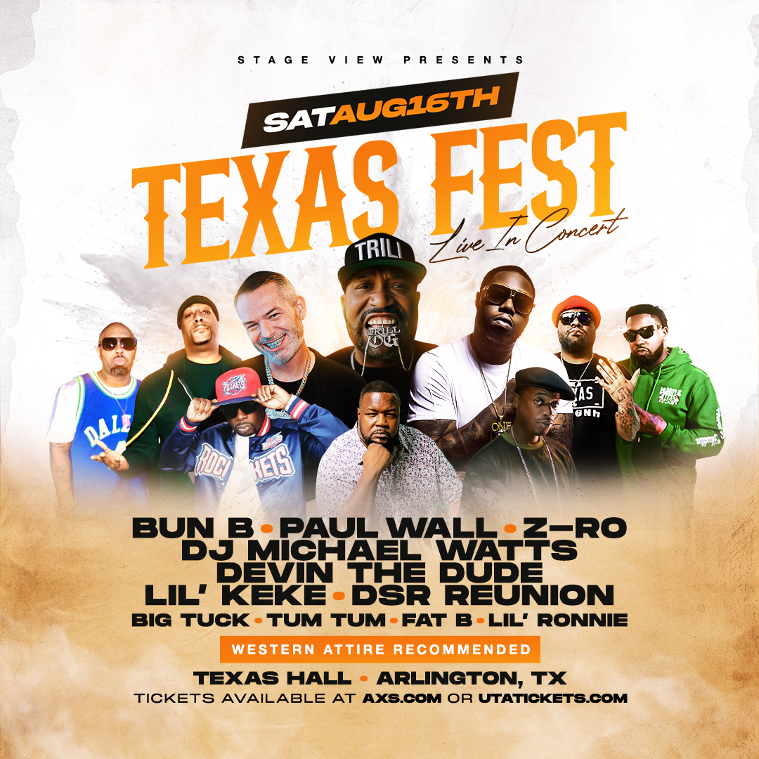 Texas Fest with Bun B and Friends Texas Hall August 16