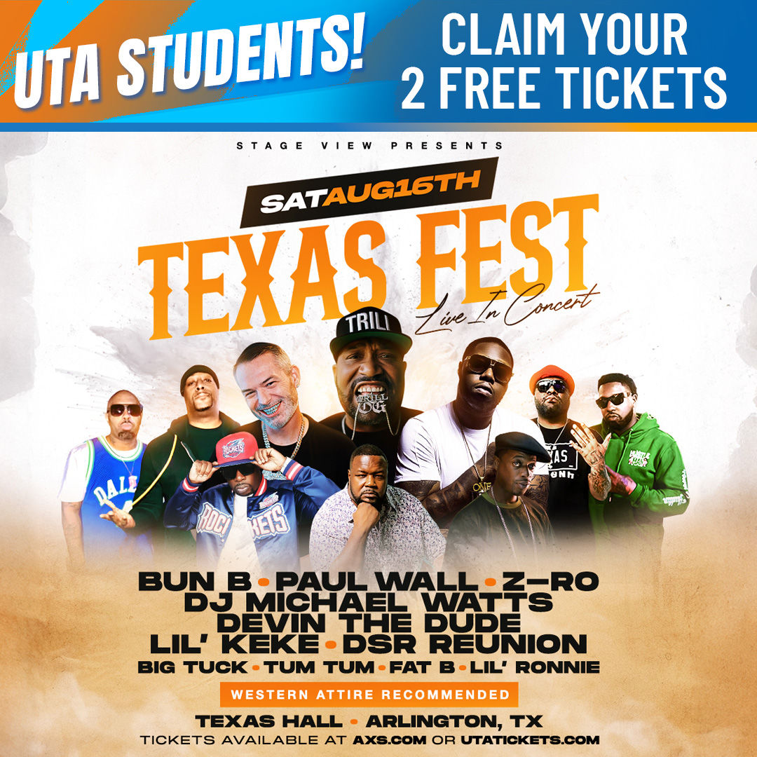 UTA Students Claim 2 Free Tickets to Texas Fest August 16
